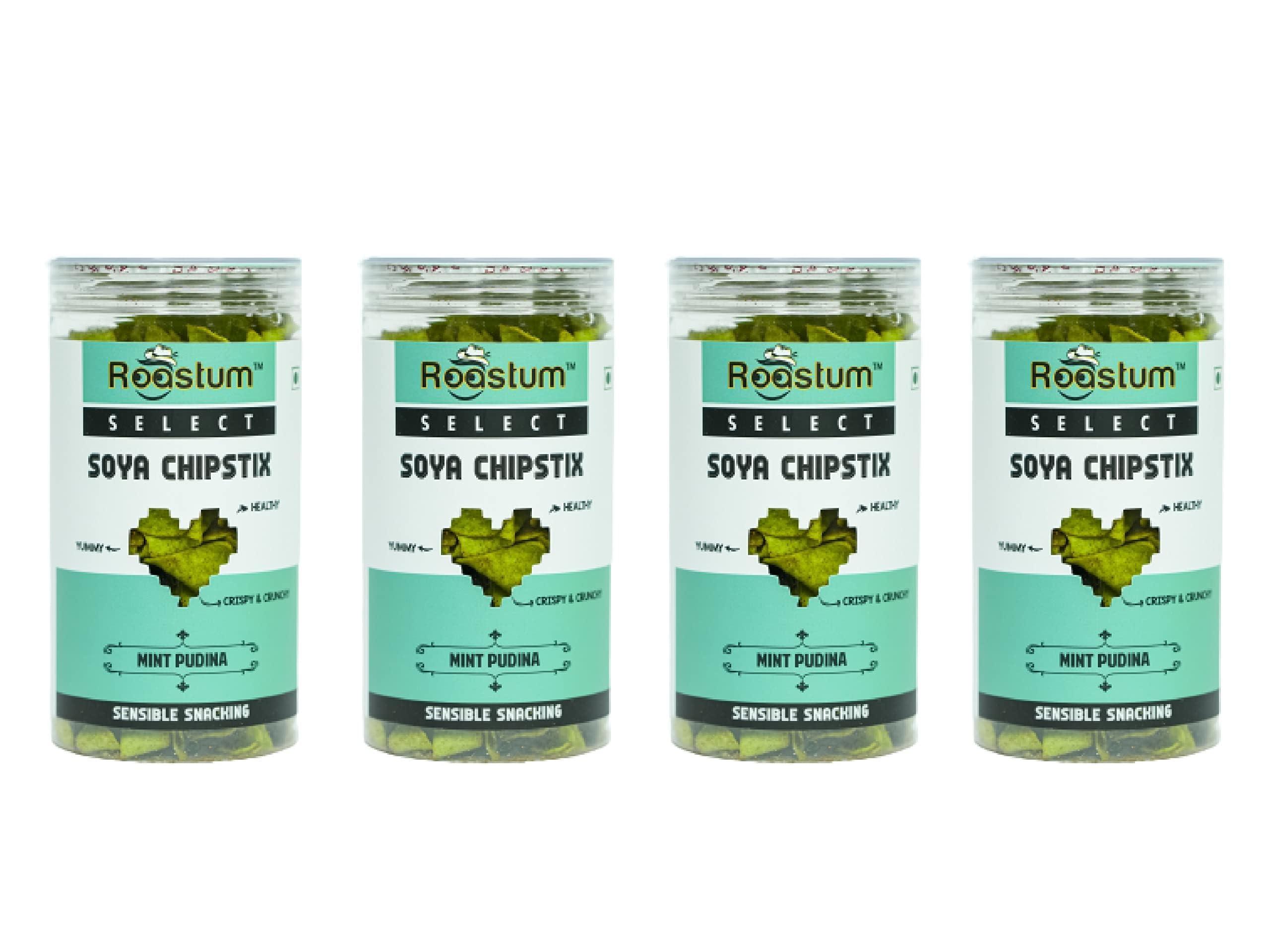 Roastum ROASTUM Soya Chips Healthy Diet Snacks | Soya Sticks - Gluten Free | Diet Friendly Snacks, No Preservatives (Pack of 2, 280GM)