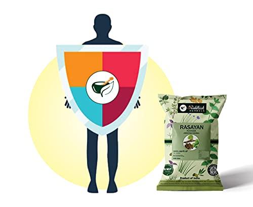 Riddhish HERBALS Riddhish Herbals Organic Rasayan Churna (Amrutadi Churna) - COMBINATION OF Guduchi (Giloy) Gokshura Amla Ayurvedic Powder For Digestion, Immunity Booster - 100gm Each (Pack of 4)