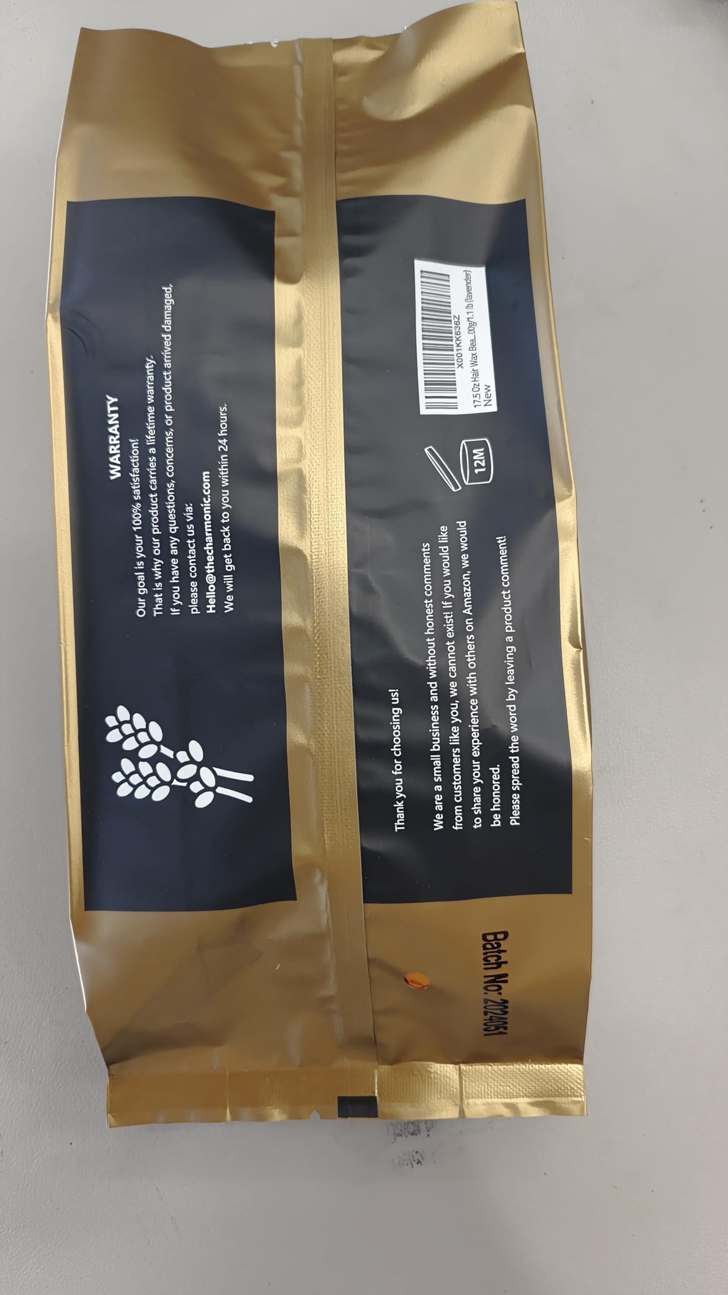 Charmonic Charmonic 17.5 Oz Hair Wax Beans Hard Body Wax Beans, Hair Removal Depilatory Wax European Beads For Women Men 500 Gram/17.5Oz Lavender