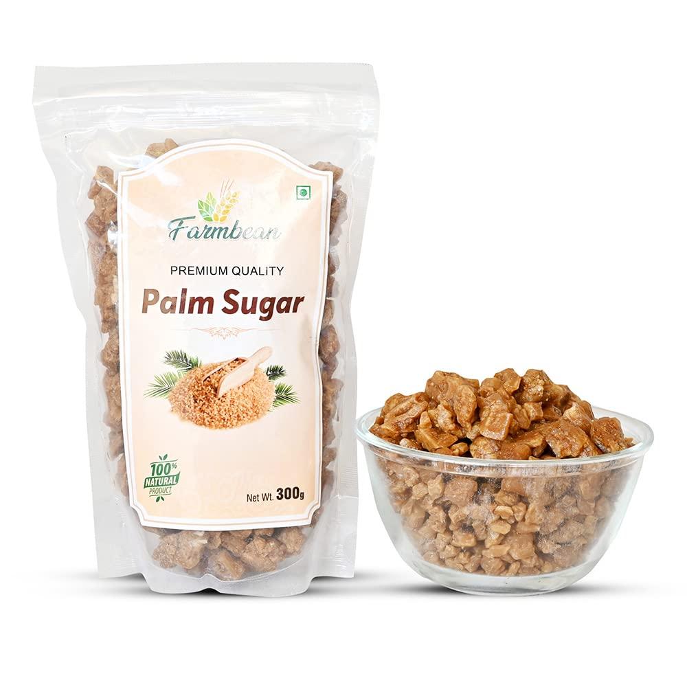 Farmbean Farmbean Palm Sugar | Organic Palmyra Palm Sugar | Natural Sweetener Sugar Alternative Organic | Non GMO - 300 Gms