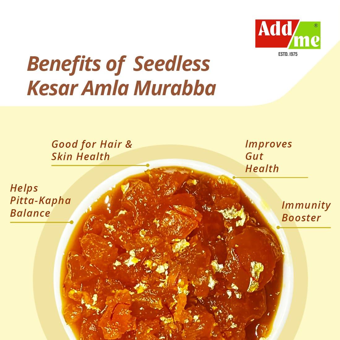 Add me Add me Homemade Amla Murabba with kesar, Elaichi 500g | Immunity booster, Aavla Murabba seedless | Awla ka Murabba | Sweet & delicious | Homemade | Organic | Aavle ka murba | Amla Chutney | Gooseberry Murabba