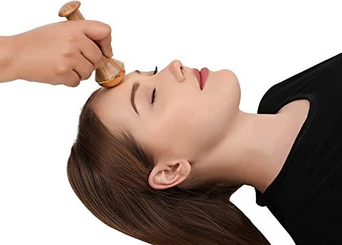 HEALTHANDWEALTH Kansa Face and Foot Massager - Ayurvedic Benefits of Bronze - Restoring Luster Through Detoxification - Small