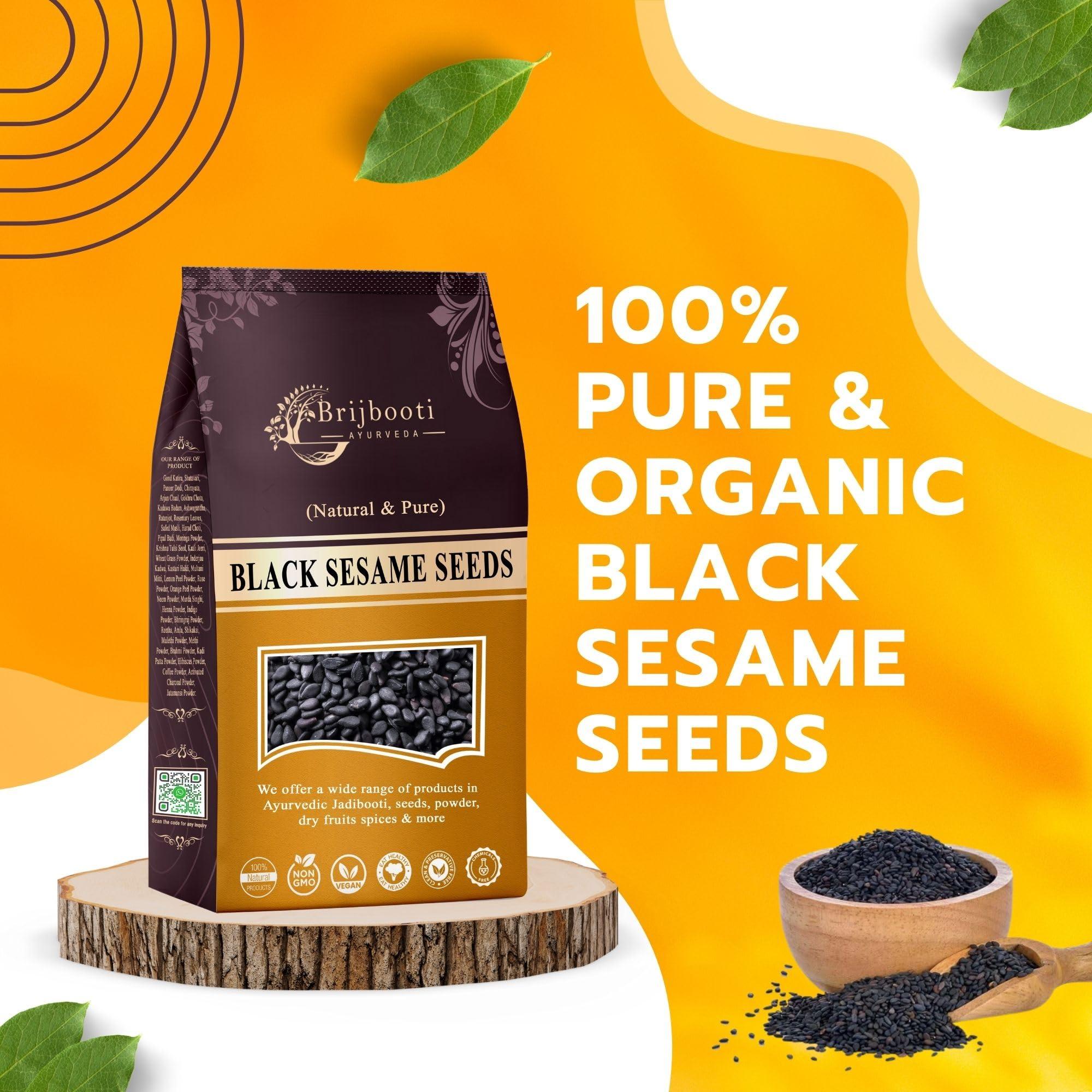 BIRJU MAHAVIR Birju Mahavir Natural Black Sesame Seeds | Kaale Til | 1 KG | Till Kale