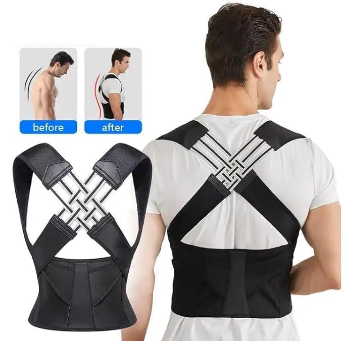 Zenoptix Zenoptix Posture Corrector for Women and Men, Adjustable Back Posture Belt Office Home Gym Unisex, Back Brace for Clavicle Support and Providing Pain Relief from Neck, Back and Shoulder