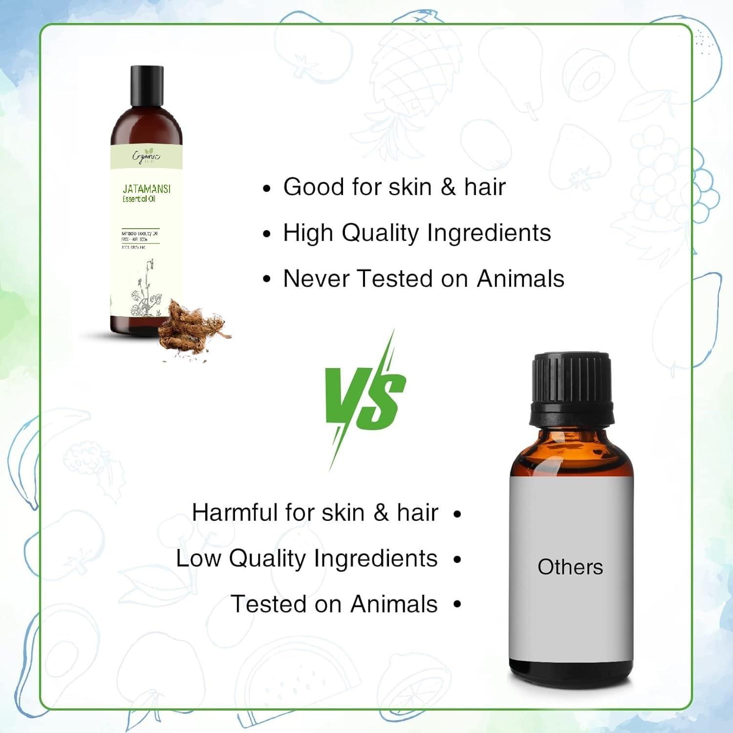 Organic Bliss Organic Bliss Jatamansi Essential Oil 100% Pure and Natural Therapeutic Grade Essential Oil for Hair Skin Care (50 ML)