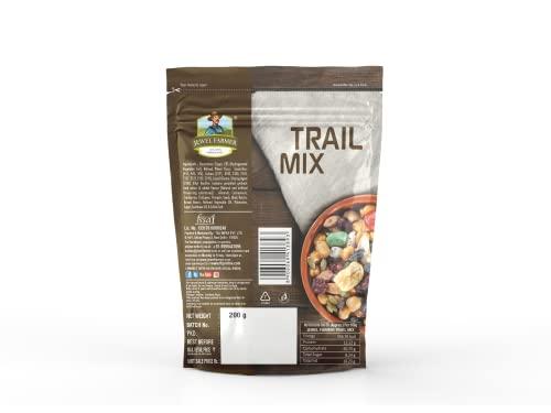 JEWEL FARMER JEWEL FARMER Trail Mix with Chocostones, Almonds, Cashewnuts, Cranberries, Chickpeas, Pumpkin Seeds, Black Raisins, Broad Beans, Sugar, Sunflower Oil & Edible Salt (200g)