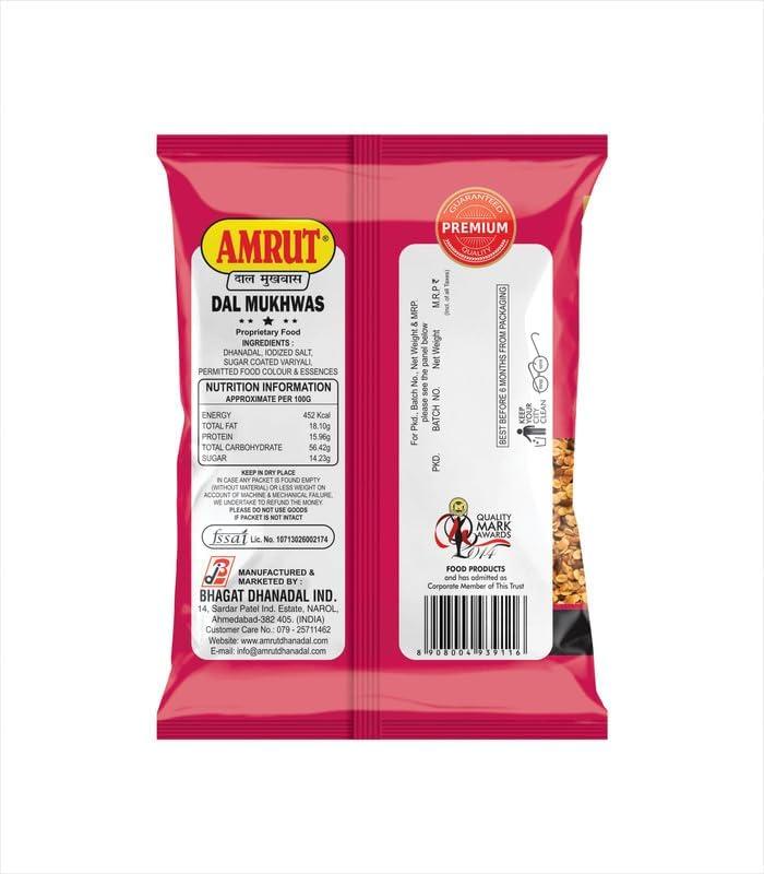 AMRUT AMRUT Combo Of Rajwadi Alsi, Dal, Saunf Mukhwas, (200gm X 4 = 800g) (Pack Of 4) / Salty Coriander Seeds, Digestive Crunchy and Tasty Mouth Freshener Traditional Mukhwas Ready To Eat
