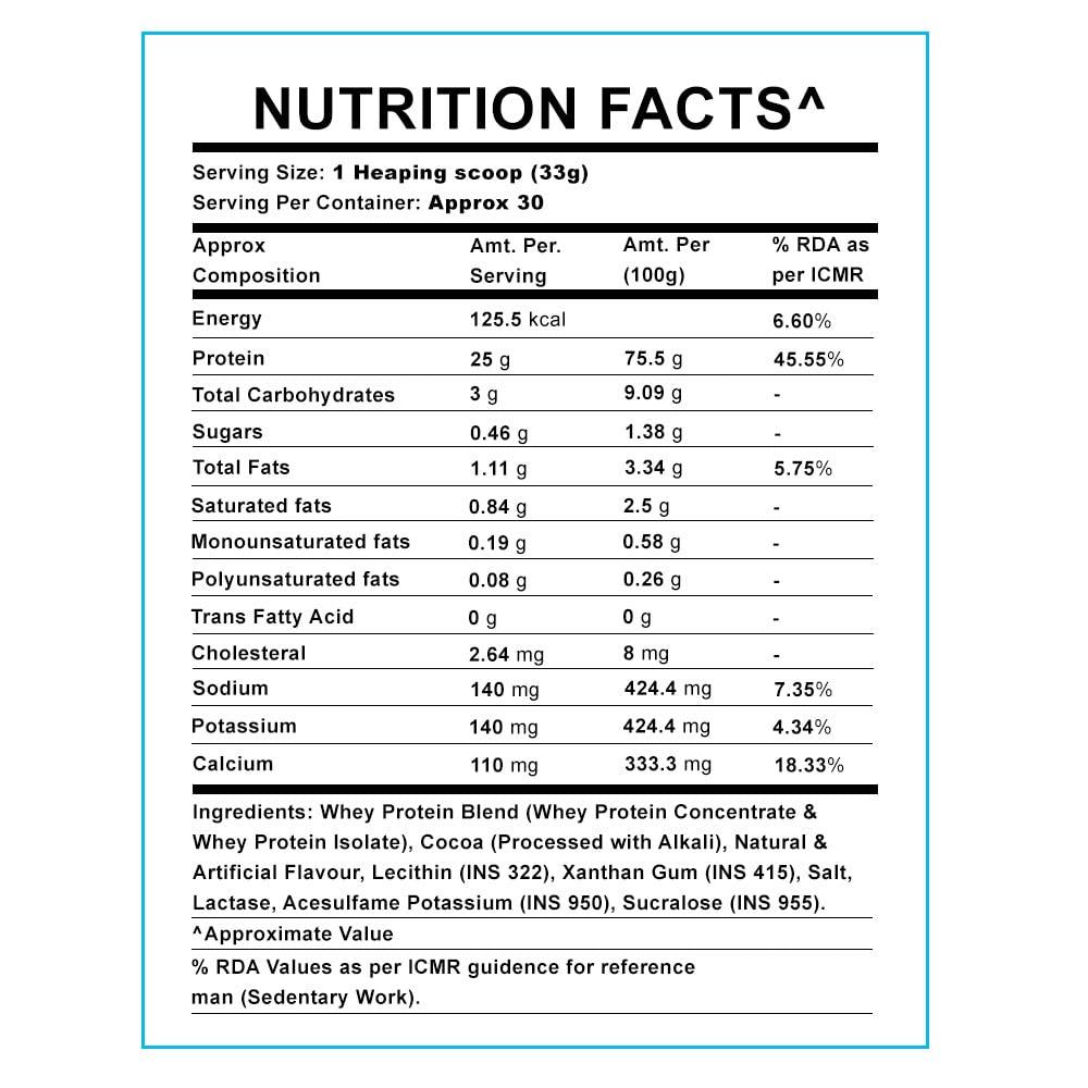 IN2 IN2 100% Whey Protein (1 kg (Pack of 1), Chocolate)