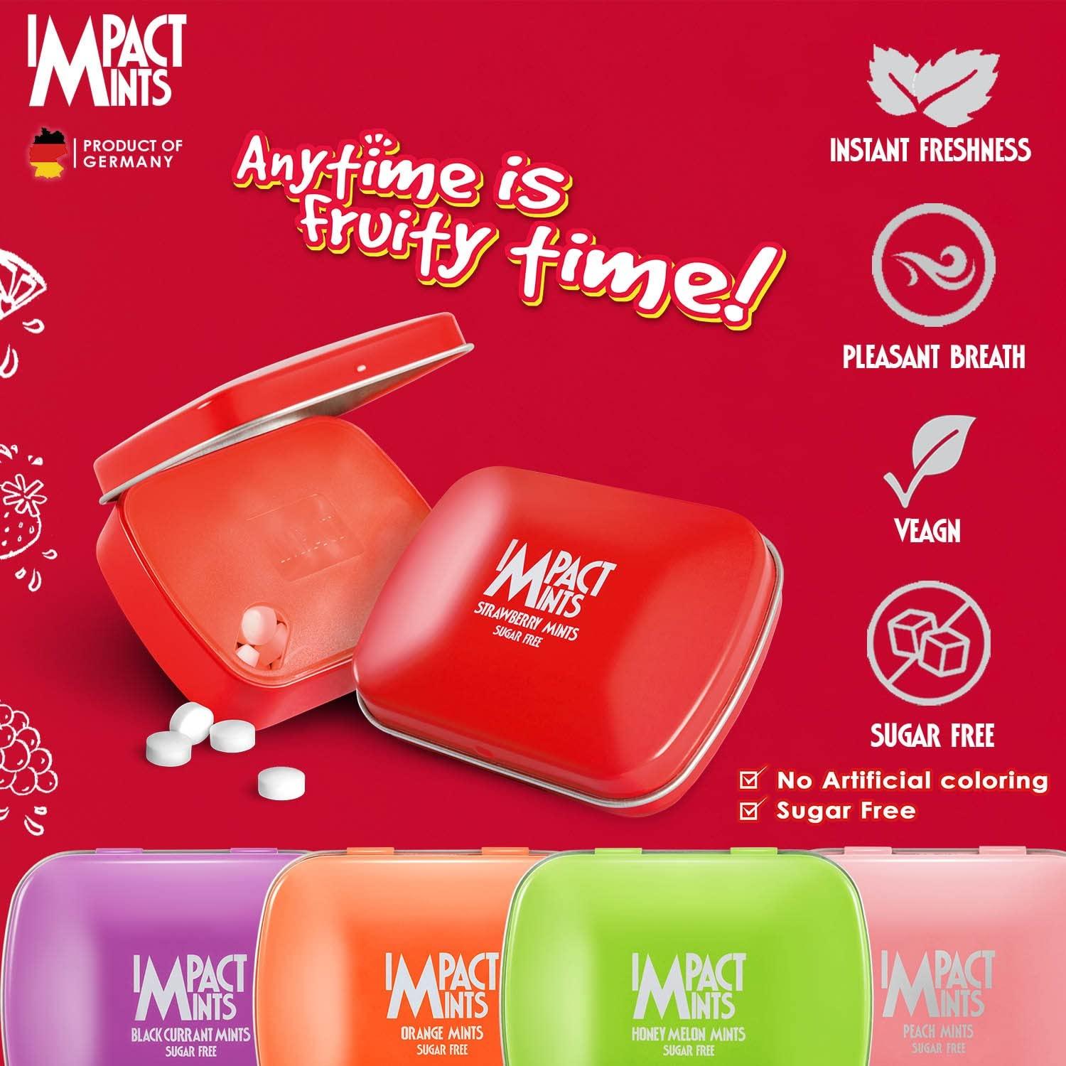 Impact Products Impact Products Mints Sugar Free Mints Honey Melon 14g - Pack of 12, 168 g