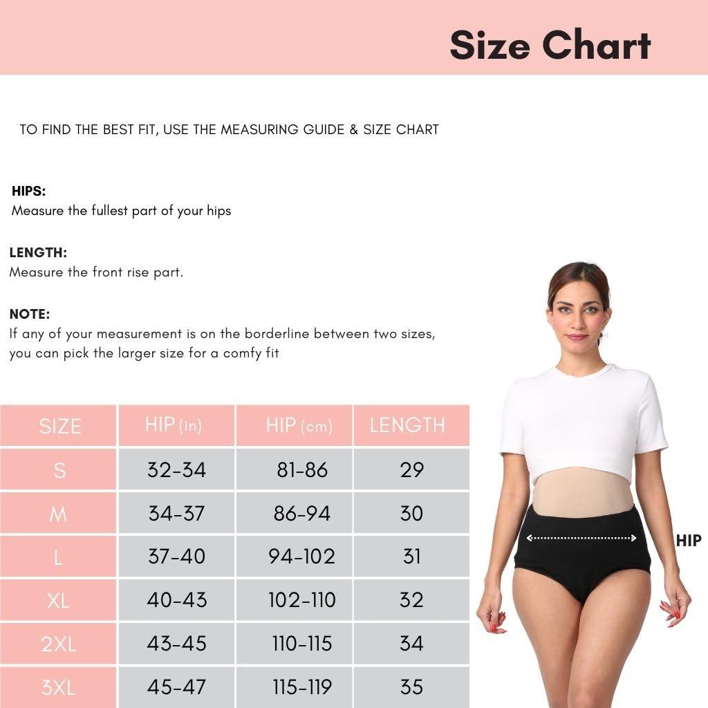 Morph Maternity Morph Maternity Period Panties After Delivery | Postpartum Panties & Breathable | Use with Pad for Non Icky Feeling | Soft Comfy Cotton | Pack of 3 | Black & Navy Blue | M