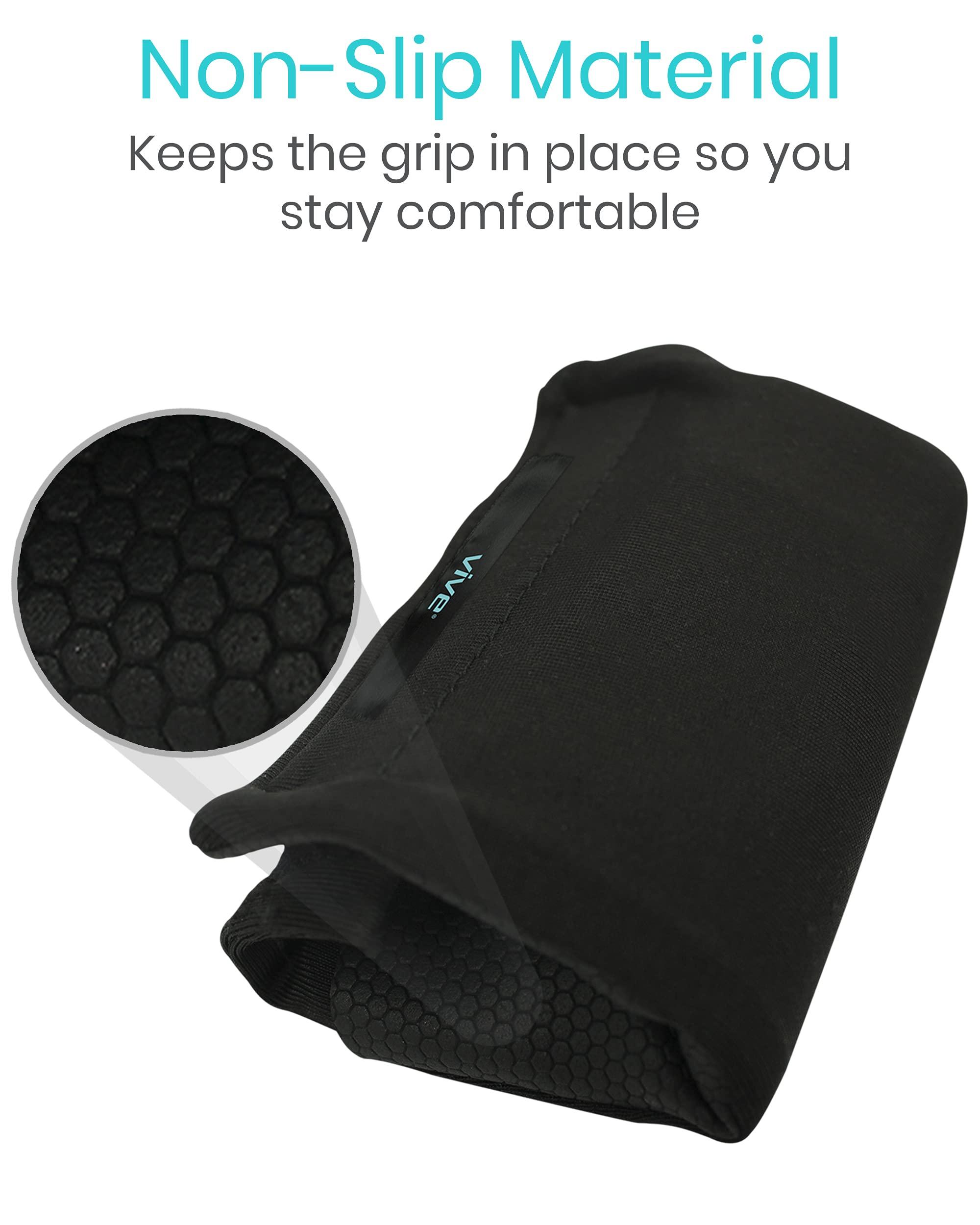 VIVE Walker Padded Hand Grip Covers by Vive - Soft Cushion Padding Medical Accessories for Folding Rolling Walker, Rollator Handle, Senior, Elderly Grippers - Crutch Handle Pads - Mobility.