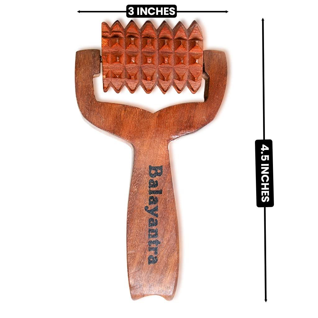 Adon Adon Balayantra Wooden Roller | Manual Head Massager | Promotes Hair Growth | Blood Circulation | Pain Relief | Hair Scalp Care | Dandruff Removal for Men & Women