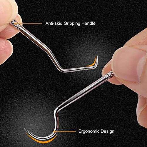 AIXING Portable Toothpicks Stainless Steel Tooth Pick Sticks Pocket Toothpick with lder for Teeth Cleaning & Teeth Care 3 Types