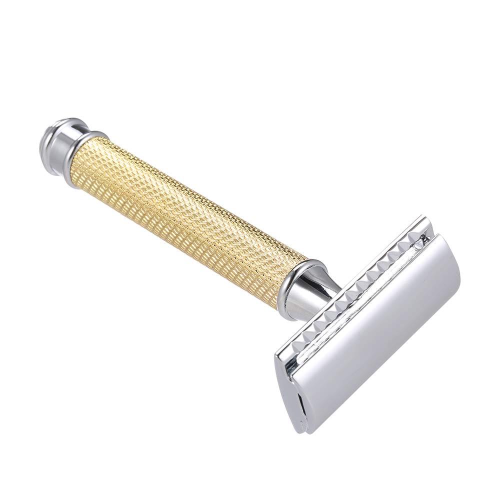 Qnotici Double-Edged Shaving Razor Set Safety Beard Razor with Shaving Razor Base tective Cover Mustache Removal Shaving Tool Fashionable Sustainable and Durable