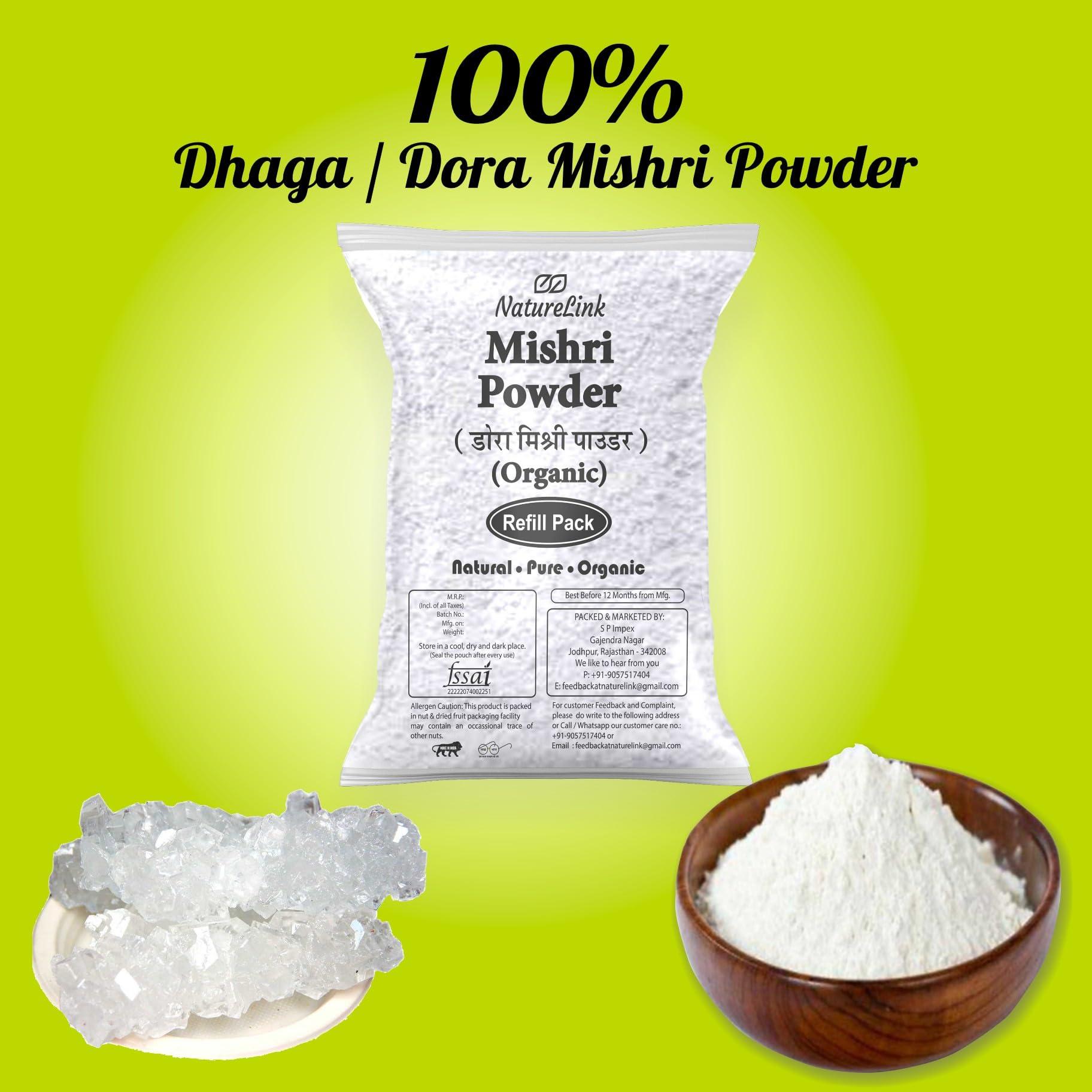 Nature Link Nature Link Mishri Powder, Misri Powder, Thread Mishri Powder, Dhaga Mishri Powder, Dhage Wali Mishri Powder, Rock Candy Sugar Powder (Refill) 100g