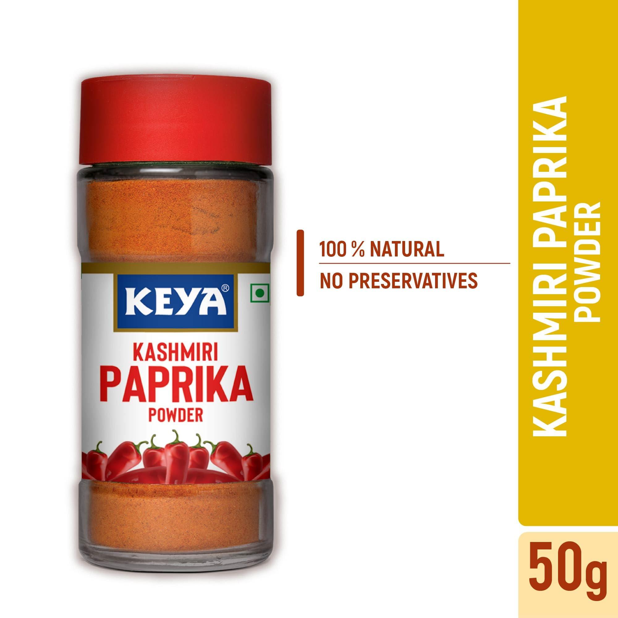 KEYA Keya Kashmiri Paprika Powder | Exotic Spices | 55gm, Pack 2