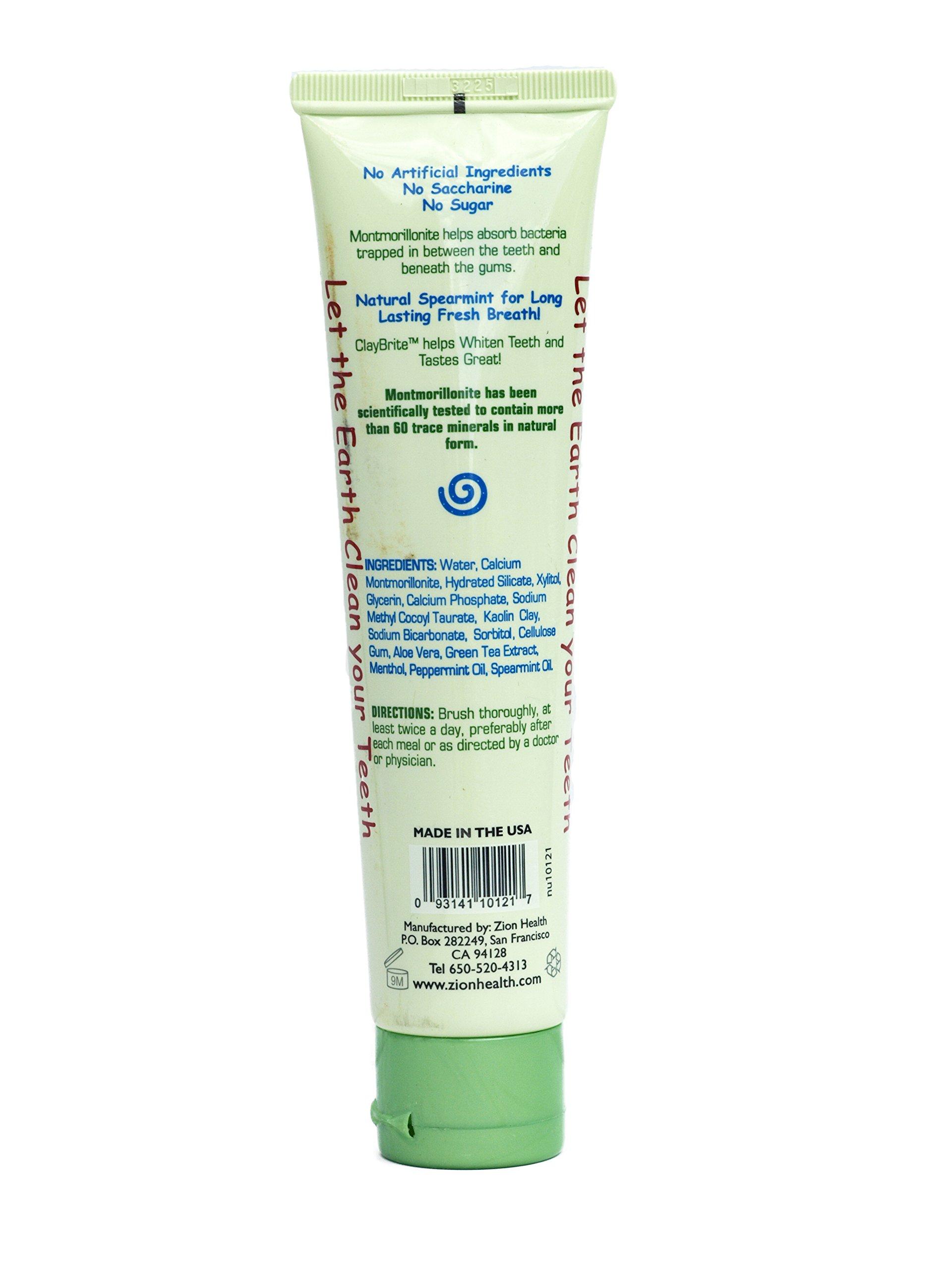 Zion Health Zion Health Claybrite Extra Strength Toothpaste, 3.2 Ounce