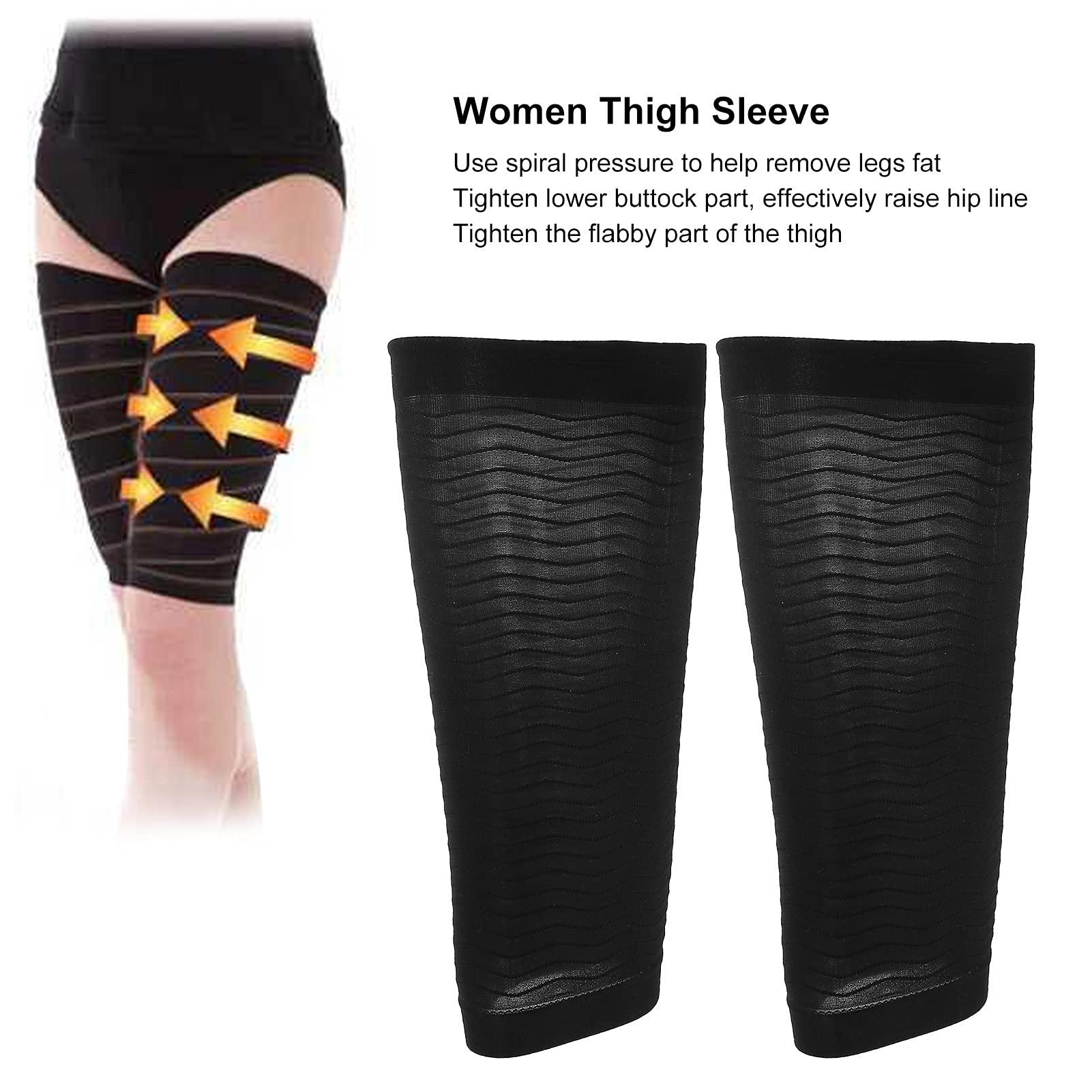 Sonew Sonew Women Thigh Sleeve Slimming Thigh Wraps, Slimming Compression Leg Wrap, Compression Sleeve Thigh Slimmer Shaper, Breathable Shapewear for Women Black