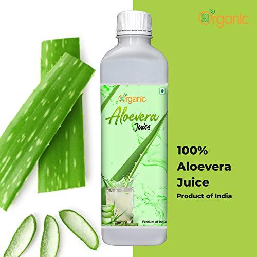 360 Degree Organic 360 Degree Organic Aloe Vera Juice for Skin and Hair No Added Sugar - 500ml (Pack 1)