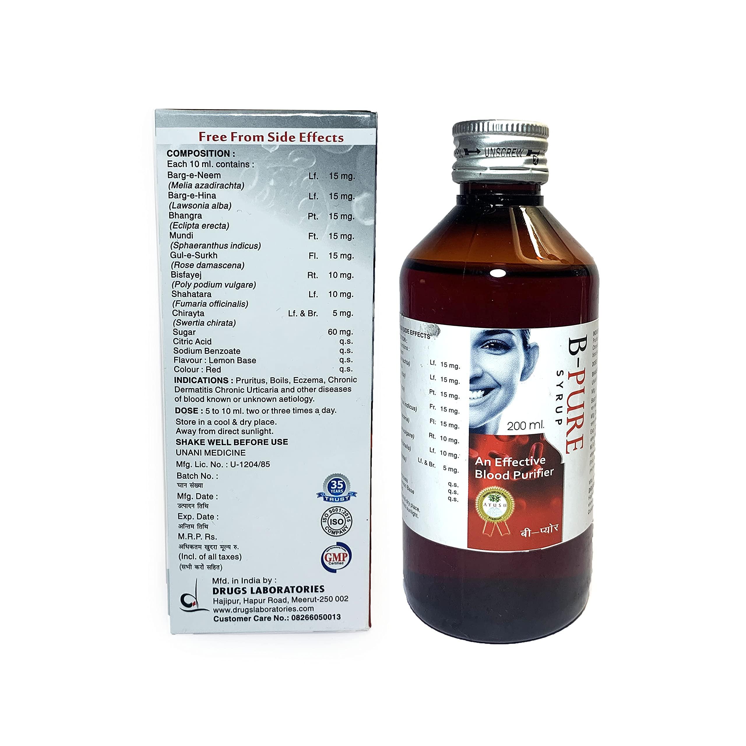 Drugs Laboratories Drugs Lab B-Pure Blood Purifier Syrup 450 ML
