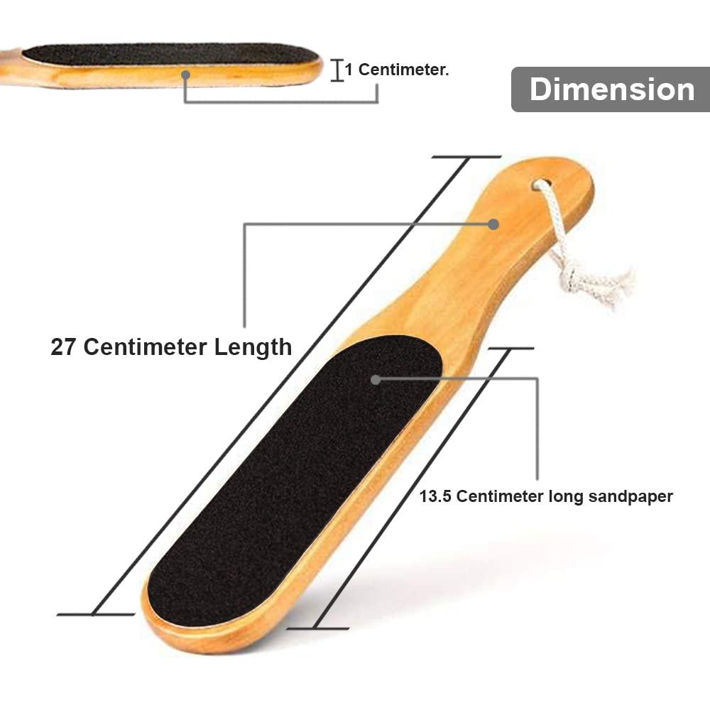 TUSAN TUSAN Premium Foot Scrubber For Dead Skin | Pedicure Brush Feet Dead Skin Remover Double Sided Wooden Callus Remover For Feet, Repaire Cracked Heels, Dry and Thick Rough Skin, and Foot Corns.