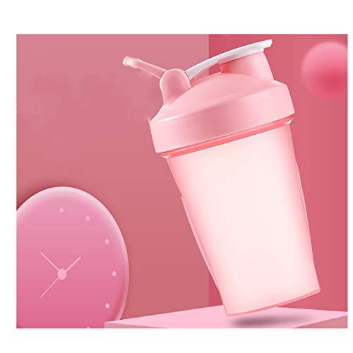 Shaker Bottle Blender Shaker Bottle with Classic Loop Top& Stainless Whisk Ball-16oz (Pink)