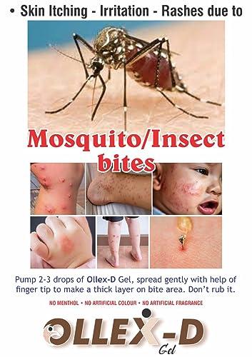 OLLEX-D OLLEX-D Skin Rash Relief Gel - Fast-Acting Soothing Formula for Itching and Redness - Natural Ingredients - Dermatologist Approved - 50ml Pack (5)