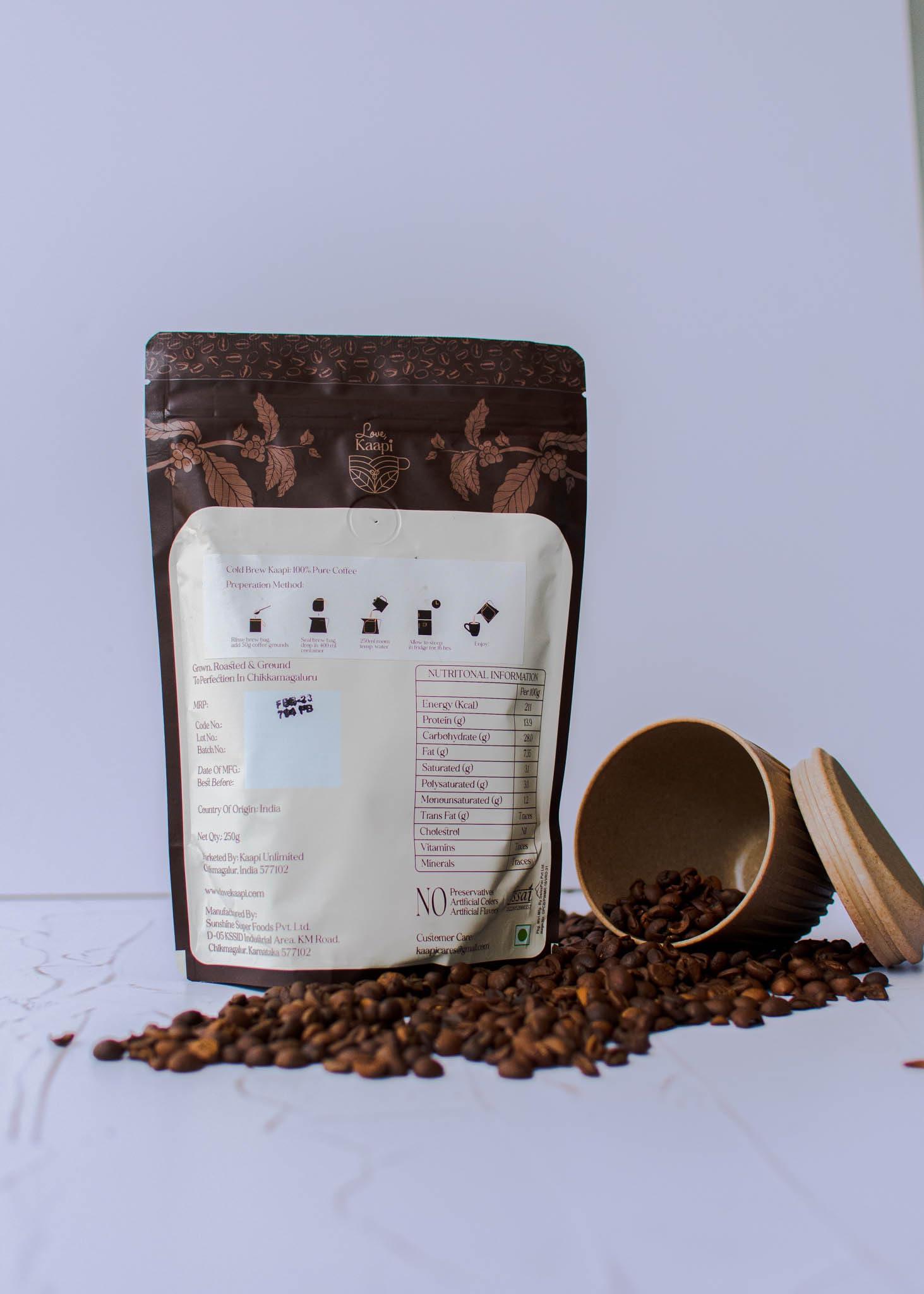Love Kaapi Love Kaapi Cold Brew Coffee (Ground Coffee, 250g) - Ethically Sourced, Smooth & Flavorful