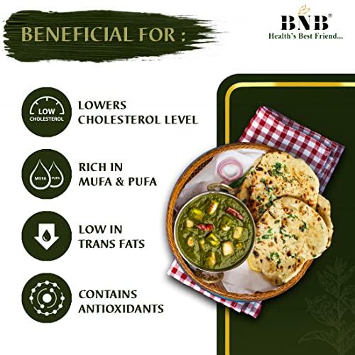 BNB BNB Refined Sesame Oil | Til Oil | Gingelly Oil | Healthy Cooking Oil |Deep Frying Oil | Daily Use| Low Trans-Fat | Non-Sticky | Neutral Flavour | 2 Litre