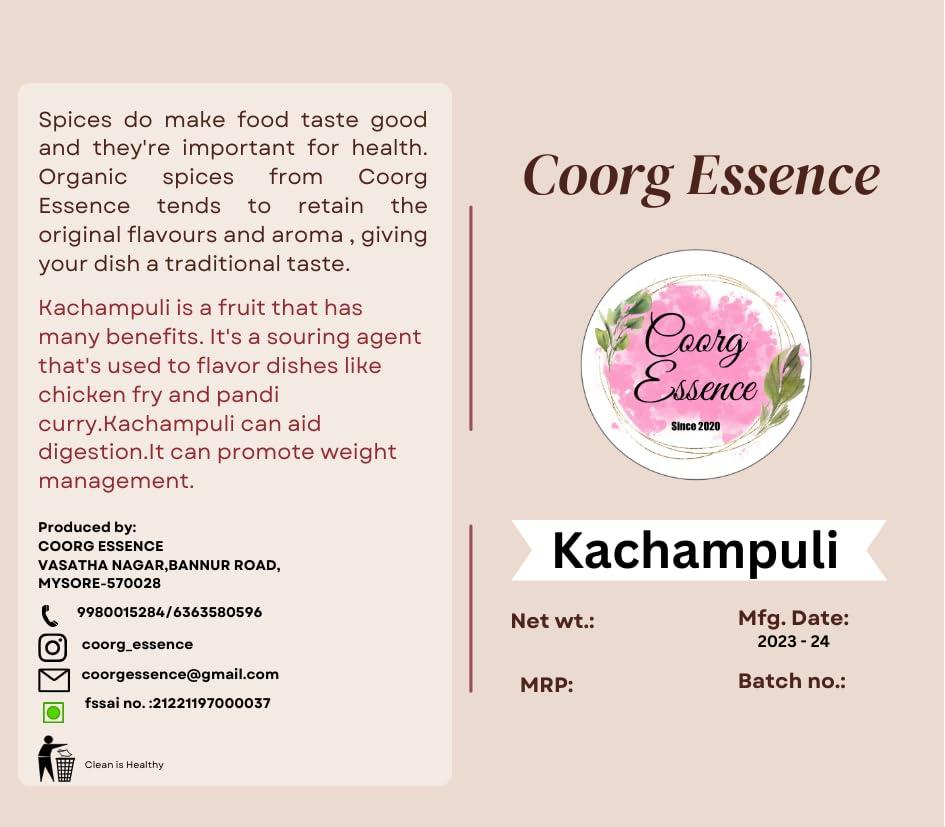Generic Coorg Essence Garcinia Organic Kachampuli (Vinegar) - Kodagu\'s Culinary Elixir (200 gms, Pack of 4)