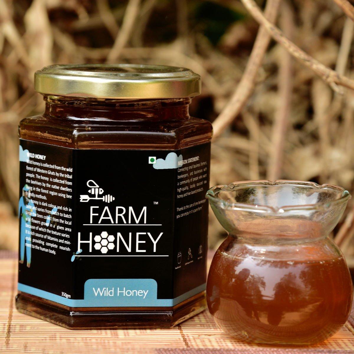 Farm Honey Farm Honey Wild Unprocessed Honey|Pure Organic Raw Honey|100% Natural|no preservatives| No Artificial Color|no Added Sugar|250 Gm