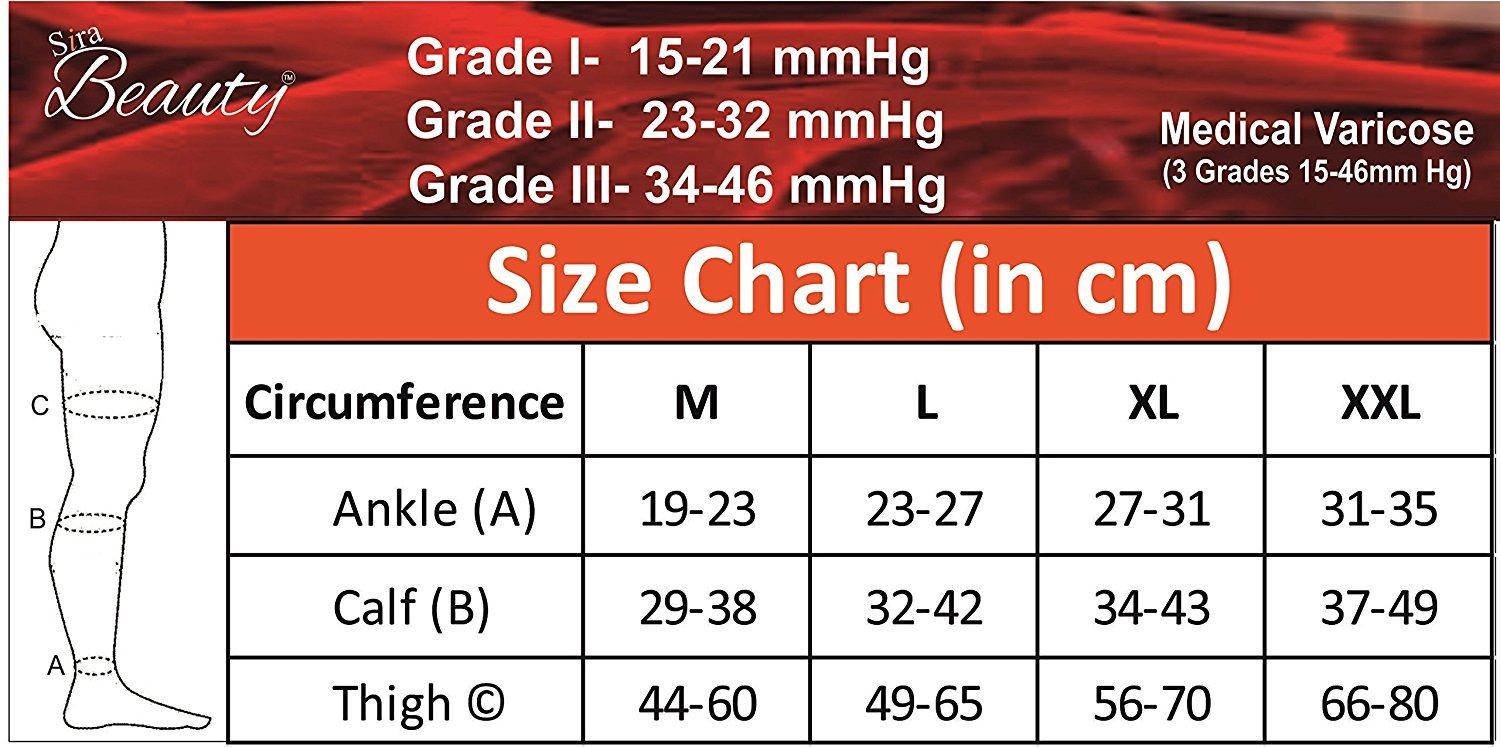 JOINTCOMFO Medical Antiskid Varicose Veins, Graduate Calibrated, Compression Socks, Stocking Improve Blood Circulation, Varicose Vein, Swollen, Aching Legs, Pain Relief, Edema, Sore Legs, Compression Sleeve with Anti Slip Grade-III, Unisex. (XL, Black)