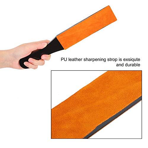 Fabater Razor Strop Belt, Manual Shaver Sharpening Board Double Size PU Leather Razor Straight Strop Belt Sharpener