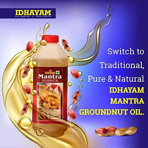 Idhayam Idhayam Sesame Oil & Mantra Groundnut Oil - Authentic Flavour & High Smoke Point - Healthy Cooking Oil for Everyday Use (Sesame Oil 1 Litre + Groundnut Oil 2 Litre)