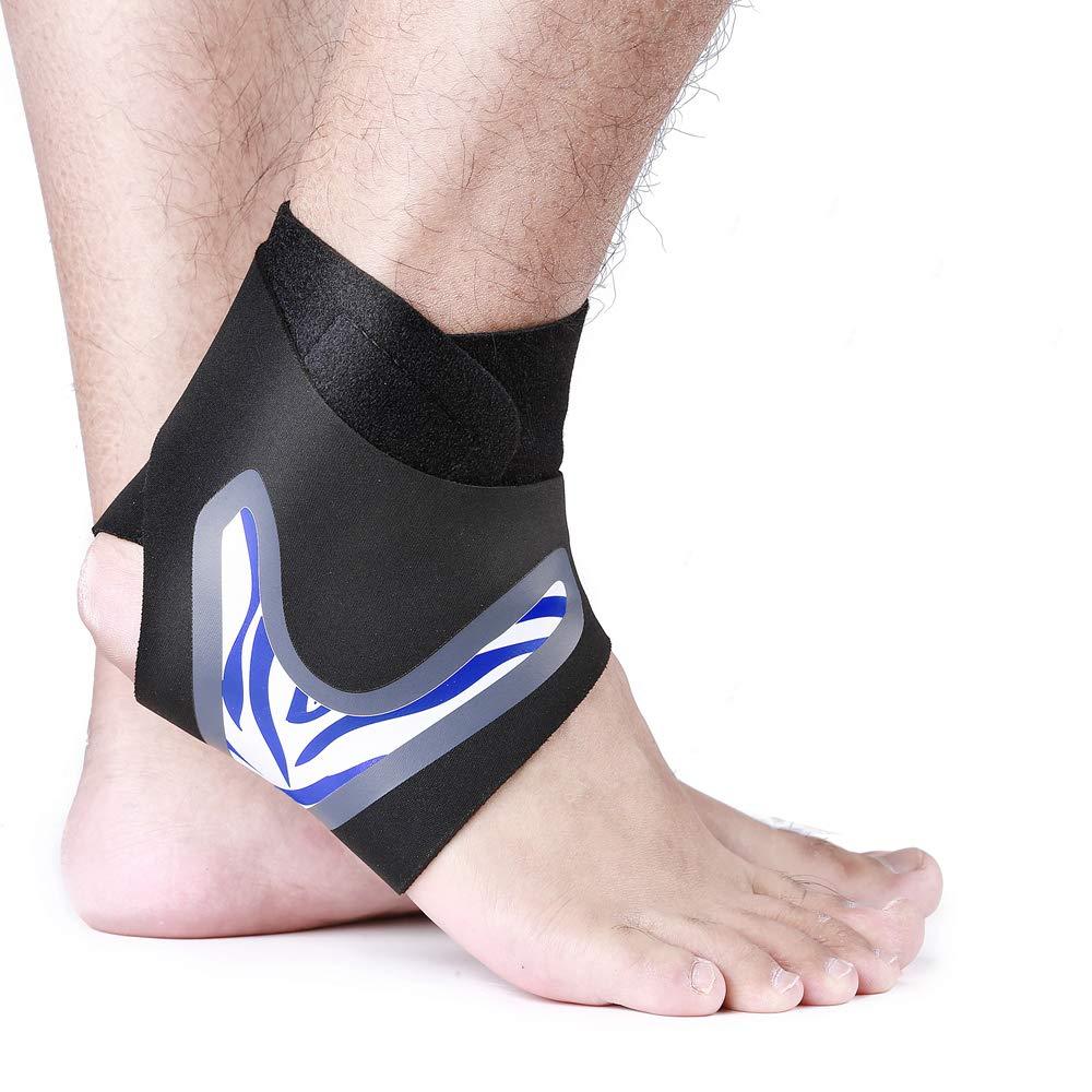 KKmoon-1 One Pair Unisex Ankle Support Brace Foot Bandage Sprain Prevention Stretchable Adjustable Sports Fitness Foot tection Ankle Guard