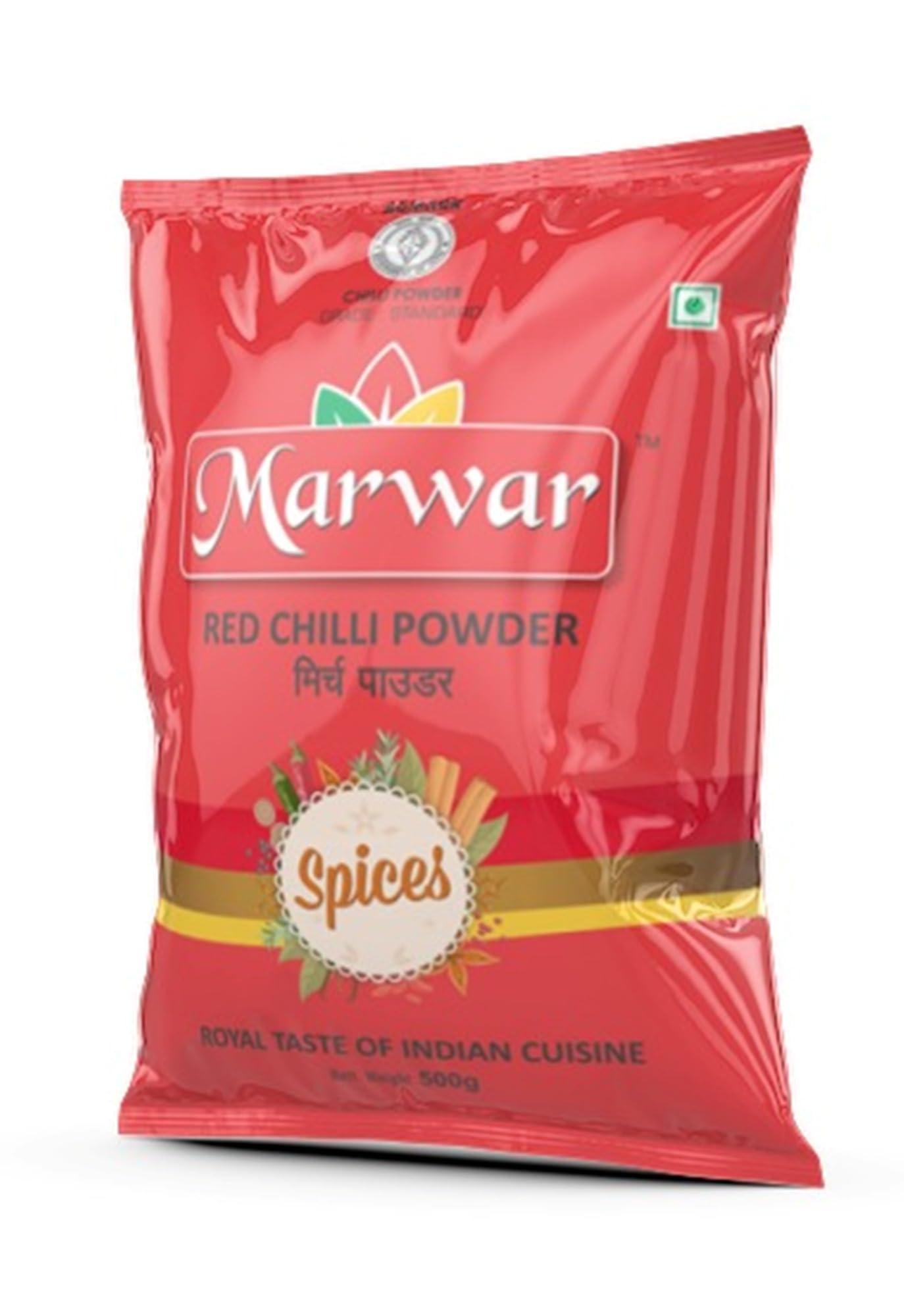 MARWAR MARWAR Red Chili (Lal Mirchi | Red Chilly Powder, (Agmark Grade) 1 Kg, Chilli