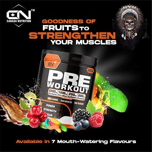 Canada Nutrition Canada Nutrition Hardcore Pre-Workout Gym Supplement with B-Alanine, Creatine, Explosive Muscle Pump, Boost Energy, Performance/Body Building - For Men & Women [30 Serv, Mojito] Free Gallon Shaker