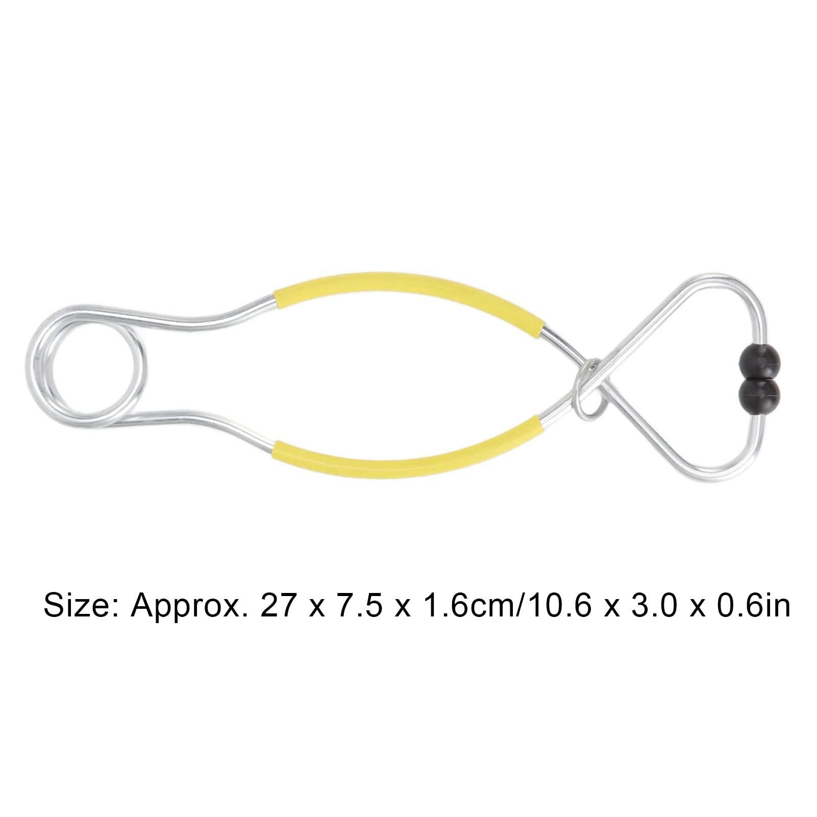 soobu Large Capacity Bull Nose Tweezers L Farm Luminous Hole Non-Drilled Metal Veterinary Cow Nose Tweezers (Yellow)