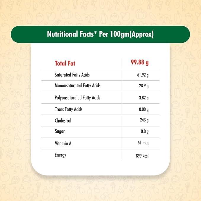 YOGRATNAYOGI YOGRATNAYOGI Organic A2 Gir Cow Ghee, Pure Bilona Method Ghee, Hand Churned Grassfed Traditional Method Immunity Booster Natural and Healthy Lab Certified (500ml)