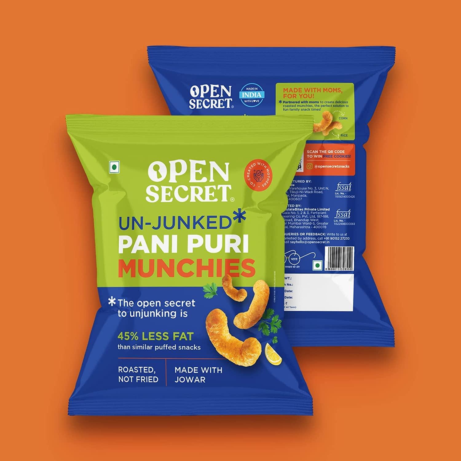 Open Secret Open Secret Snacks Combo|Chocolate Cold Drink and Muchies Combo|Low Calorie|Evening cool snacks items|Assorted Puff snacks and Choco Almond Sharbat powder