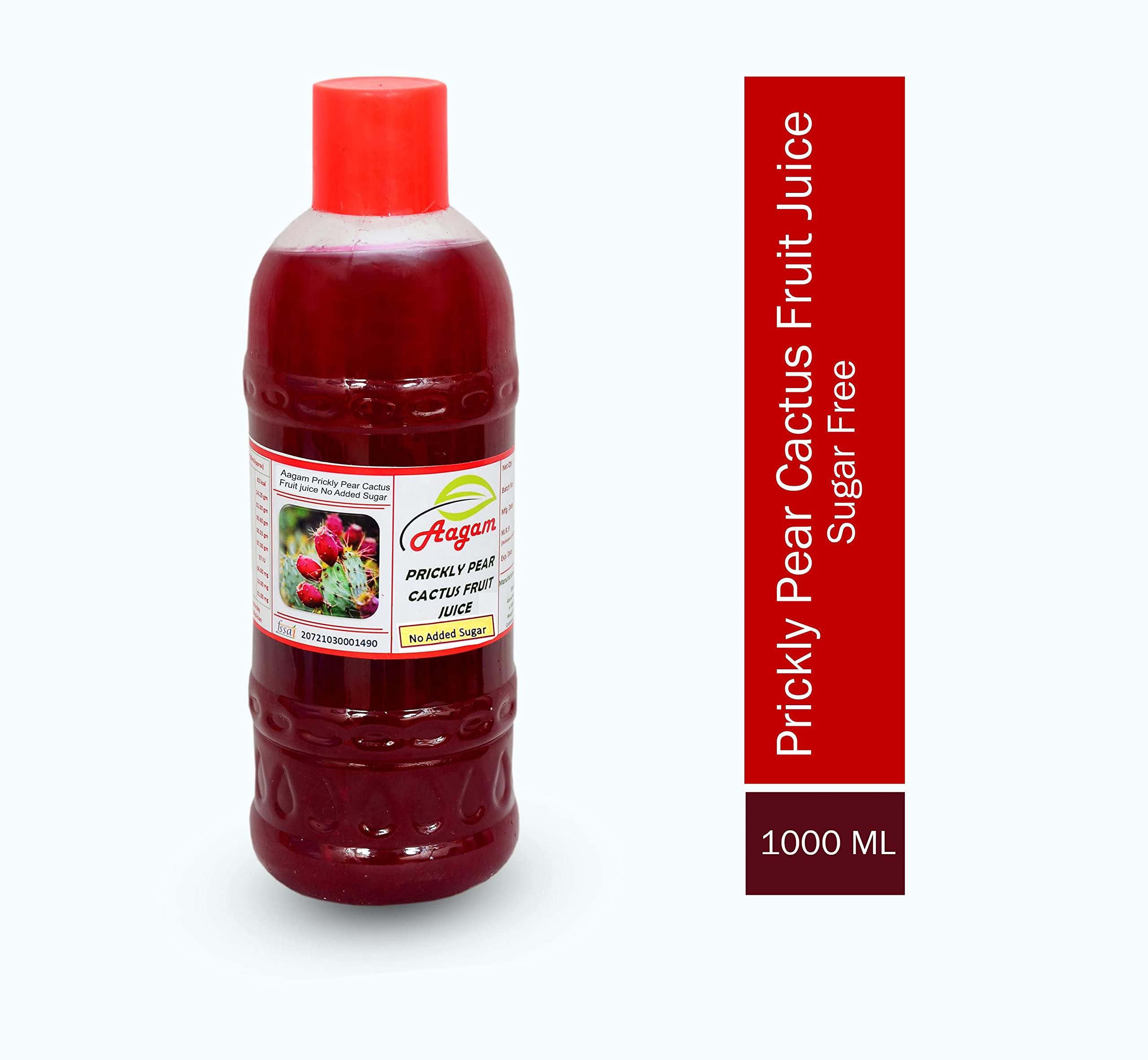 NEMI Prickly Pear findla fruit Cactus juice sugar free 1000ml vitamin c red colour Pack of 2 (1Ltr+1Ltr)