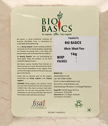 Bio Basics Whole Wheat Flour, 500g/3kg | Unrefined Wheat Flour Bio Basics