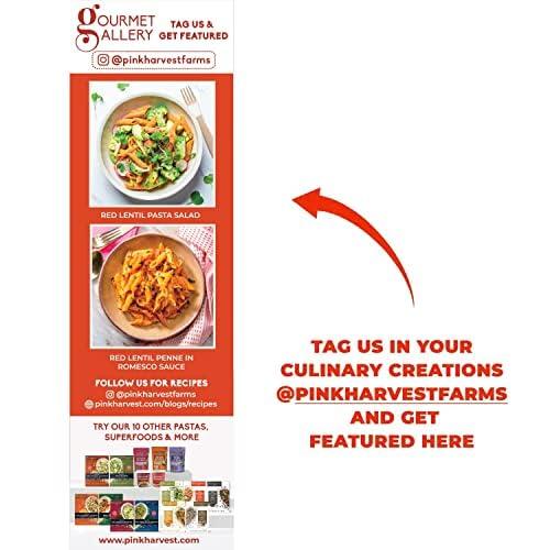 Pink Harvest Farms Pink Harvest Farms Red Lentil Pasta | No Rice - No Maida | Vegan | Gluten Free | High Protein | (Red Lentil Penne Pasta, 200 g (Pack of 2))