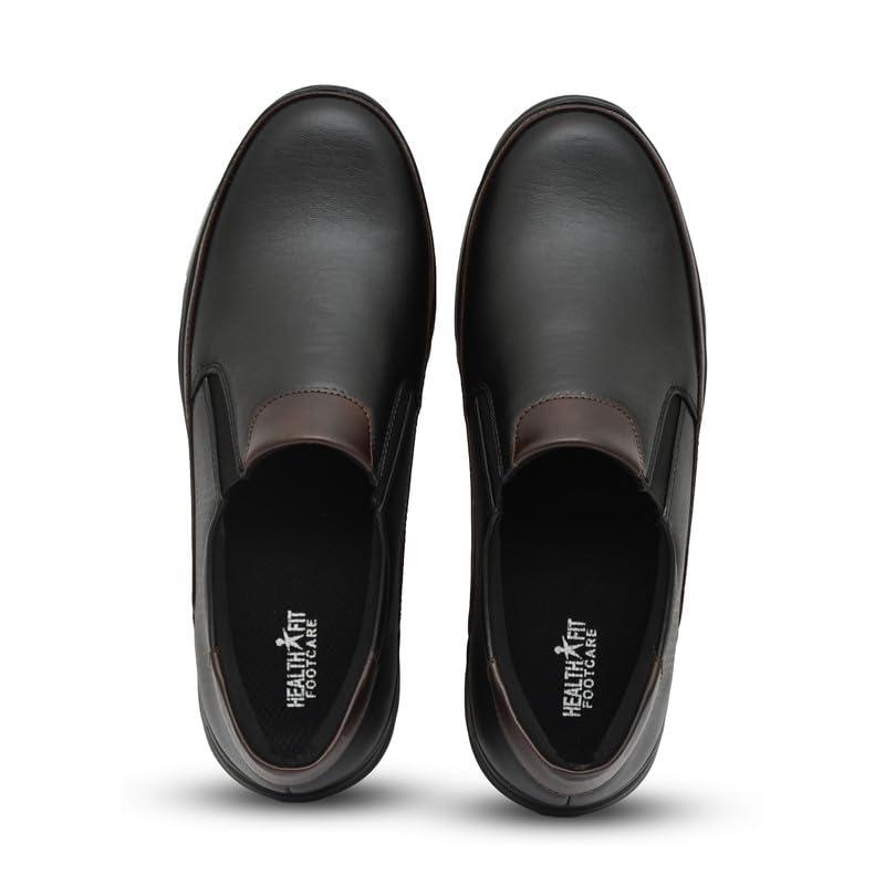 HEALTH FIT HEALTH FIT Orthopedic & Diabetic Shoes Breathable Soft Sole Ultra-Lightweight Shoes for Men\'s 1731 BK 11 UK Black