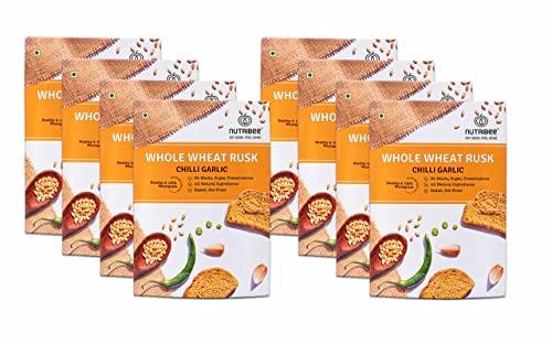 Nutribee Nutribee 100% Whole Wheat Atta Rusk - Chilli Garlic | Refined Sugar-Free | Healthy Diet Toast | No Maida and Sugar | No Preservatives | 1.68kg