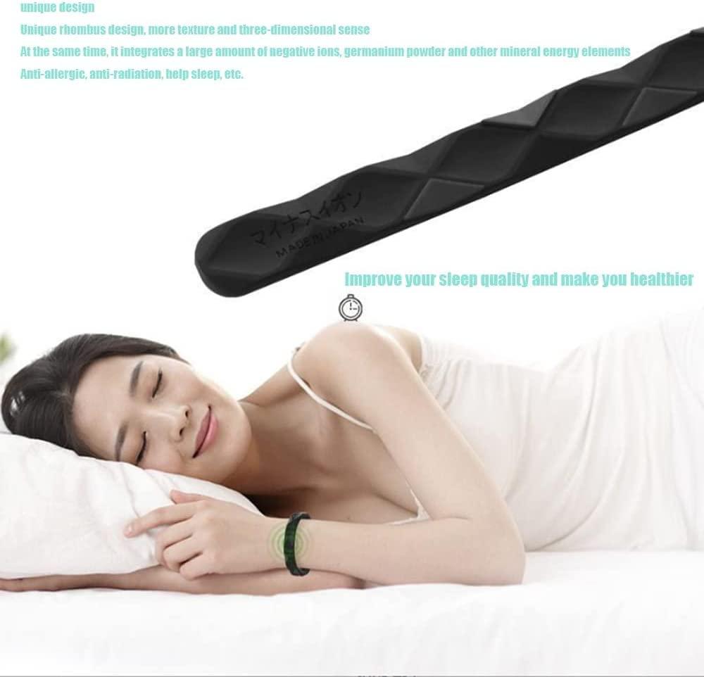 LIU JUN 3PCS Negative Ion Bracelets Redup Far Infrared Wristband, Negative Ion Anti-Static Sports Bracelet, Anti-Static Bracelet Negative Ion Silica Gel Balance Energy Sports Bracelet Lymph Drainage Magnetic Bracelet, no gemstone