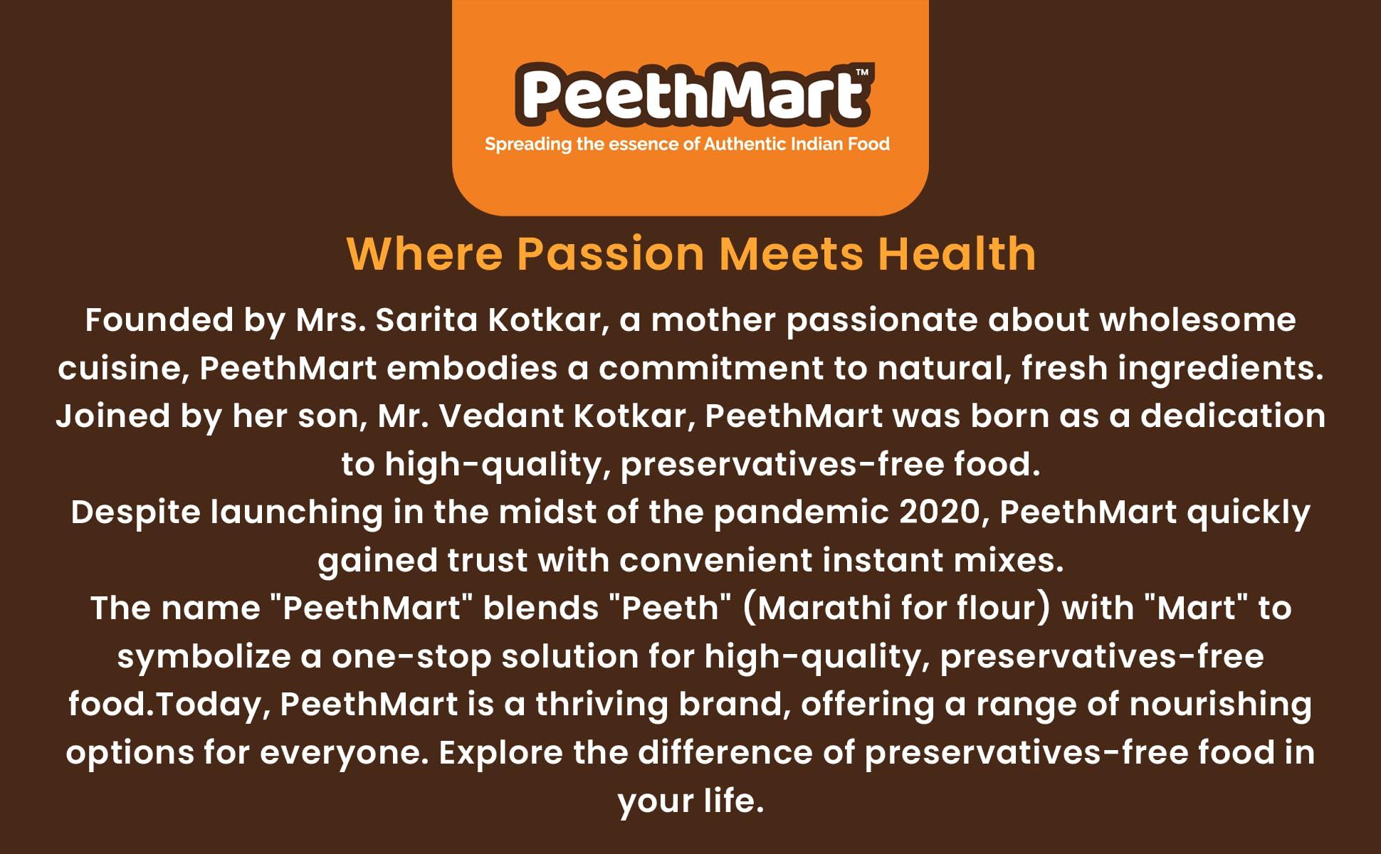 PeethMart PeethMart Chakli Bhajni Mix |Traditional Instant Indian Snack Mix | Authentic Delicious Snack |100% Natural Ingredients | Namkeen Snacks for Foodie | Party Snacks (Pack of 3)