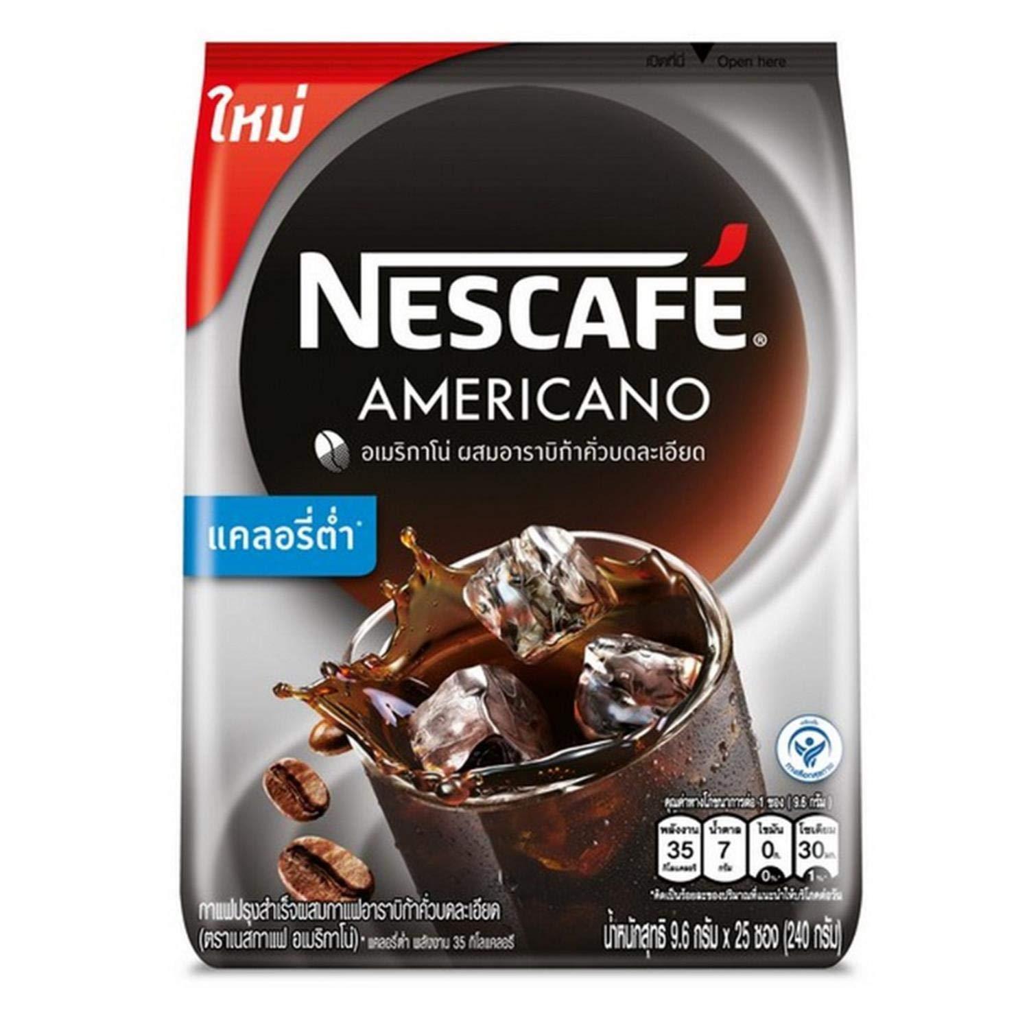 Nestle Nestle Nescafe Americano Instant Coffee Mixed with Arabica Ground Roasted (25 X 9.6 g, 240 g)