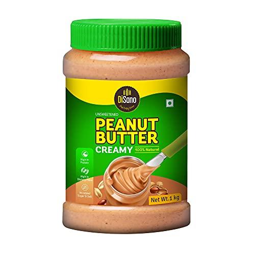 DISANO DiSano Peanut Butter, All Natural, Creamy, Unsweetened, 30% Protein, Gluten Free, Non GMO, 1Kg & Pure Honey, 500gm