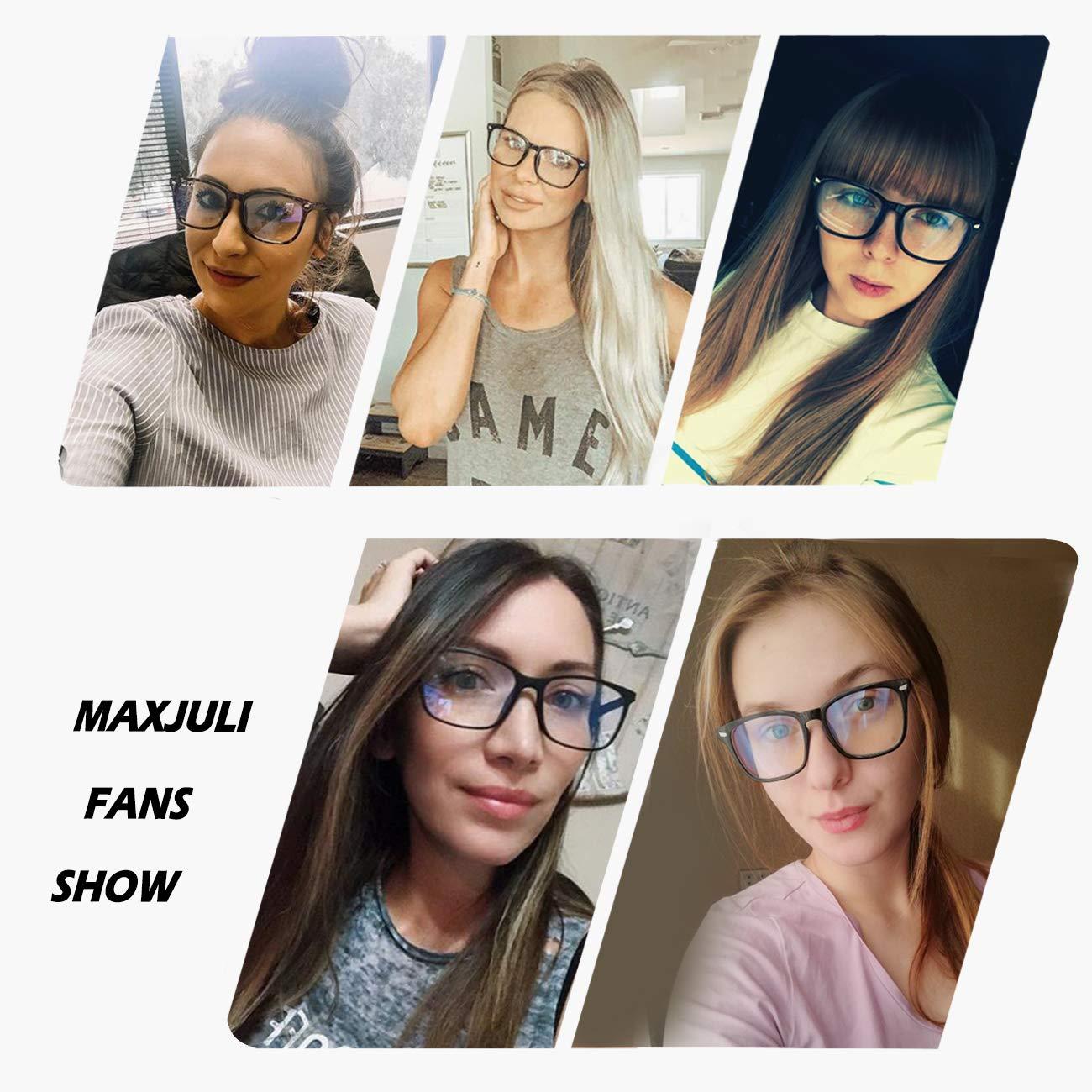 maxjuli Maxjuli Blue Light Blocking Glasses,Computer Reading/Gaming/TV/Phones Glasses for Women Men(Light Coffee)